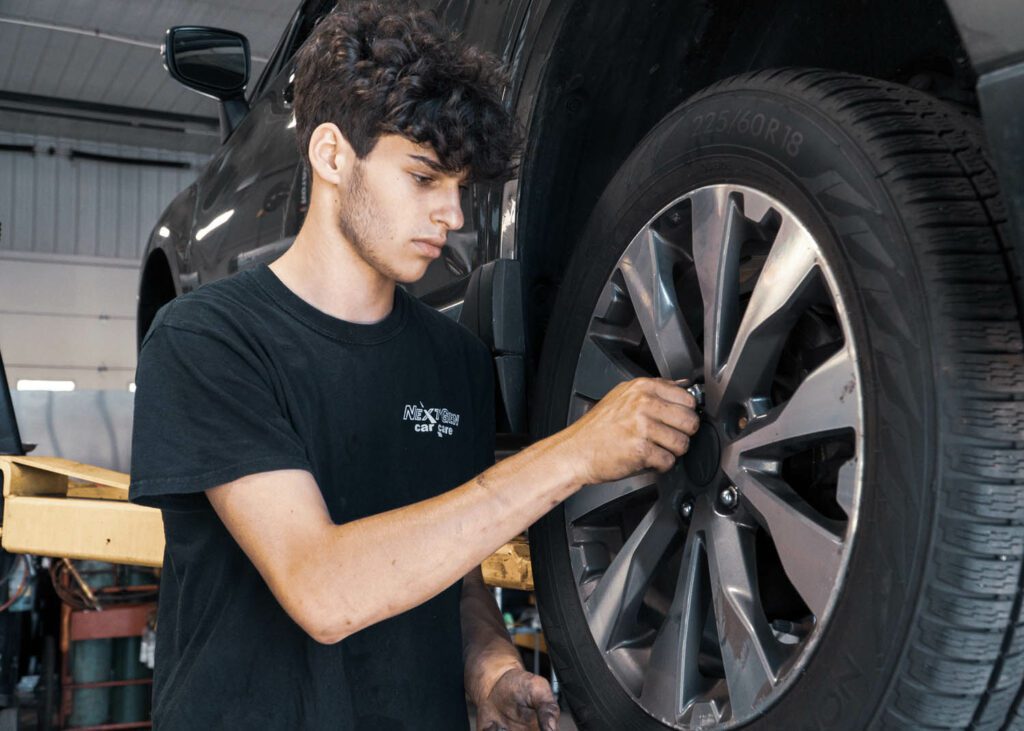 Routine auto care and maintenance are being carried out by the Next Gen Car Care service team at their Clinton, NY shop.