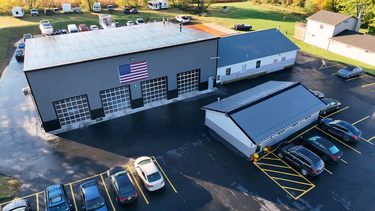 building-overview Next Gen Service shop photographed in in Clinton NY.